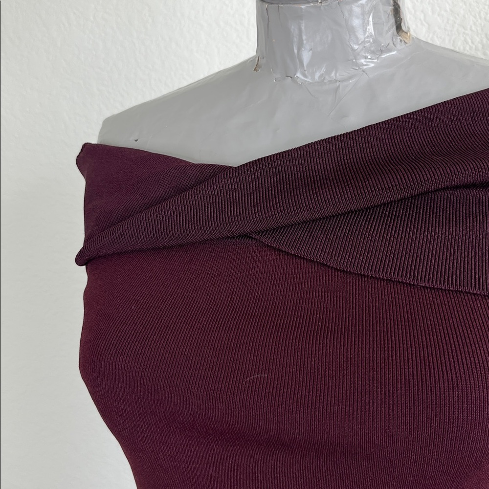 Reiss Dylan Ribbed Knit Off-the-Shoulder Top - Picture 2 of 10